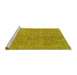 Sideview of Machine Washable Abstract Yellow Contemporary Rug, wshcon1423yw