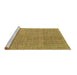 Sideview of Machine Washable Abstract Brown Contemporary Rug, wshcon1423brn