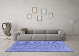 Machine Washable Abstract Blue Contemporary Rug in a Living Room, wshcon1423blu