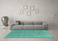 Machine Washable Abstract Light Blue Contemporary Rug, wshcon1423lblu