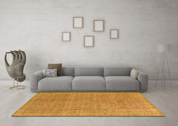Machine Washable Abstract Orange Contemporary Area Rugs in a Living Room, wshcon1423org