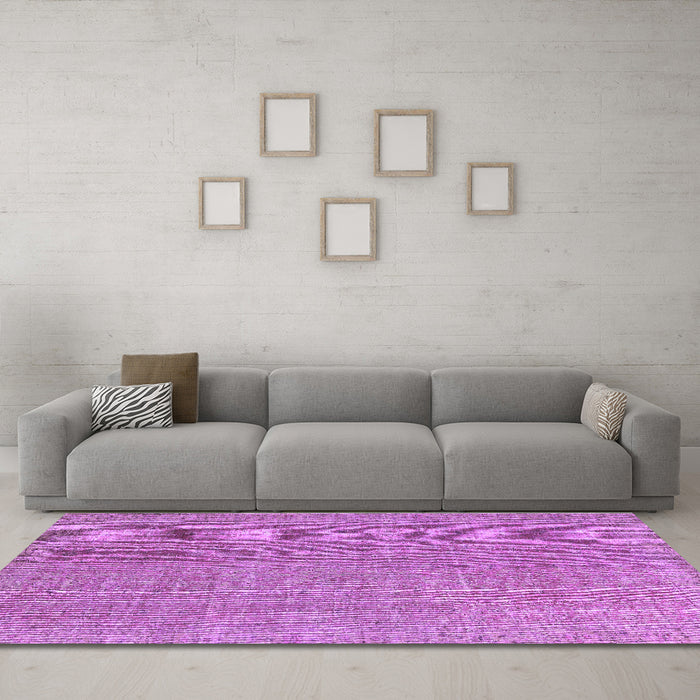 Machine Washable Abstract Purple Contemporary Area Rugs in a Living Room, wshcon1423pur