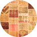 Square Patchwork Orange Transitional Rug, con1424org