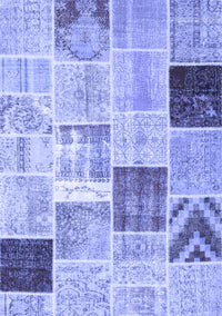 Patchwork Blue Transitional Rug, con1424blu