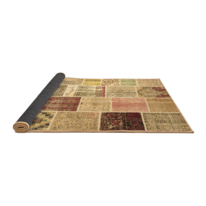 Sideview of Patchwork Brown Transitional Rug, con1424brn