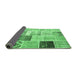 Sideview of Patchwork Emerald Green Transitional Rug, con1424emgrn