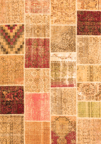 Patchwork Orange Transitional Rug, con1424org