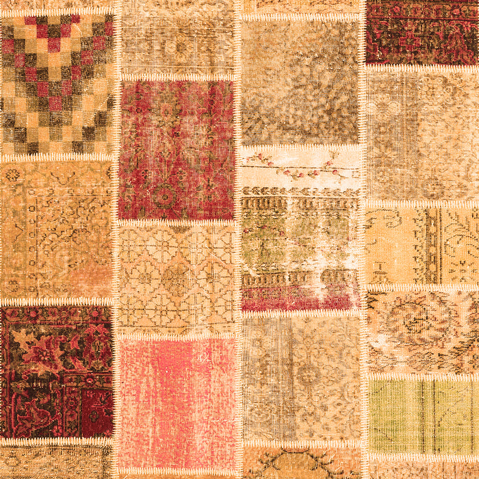 Patchwork Orange Transitional Rug, con1424org