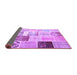 Sideview of Patchwork Purple Transitional Rug, con1424pur