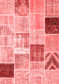 Patchwork Red Transitional Rug, con1424red