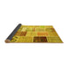 Sideview of Patchwork Yellow Transitional Rug, con1424yw