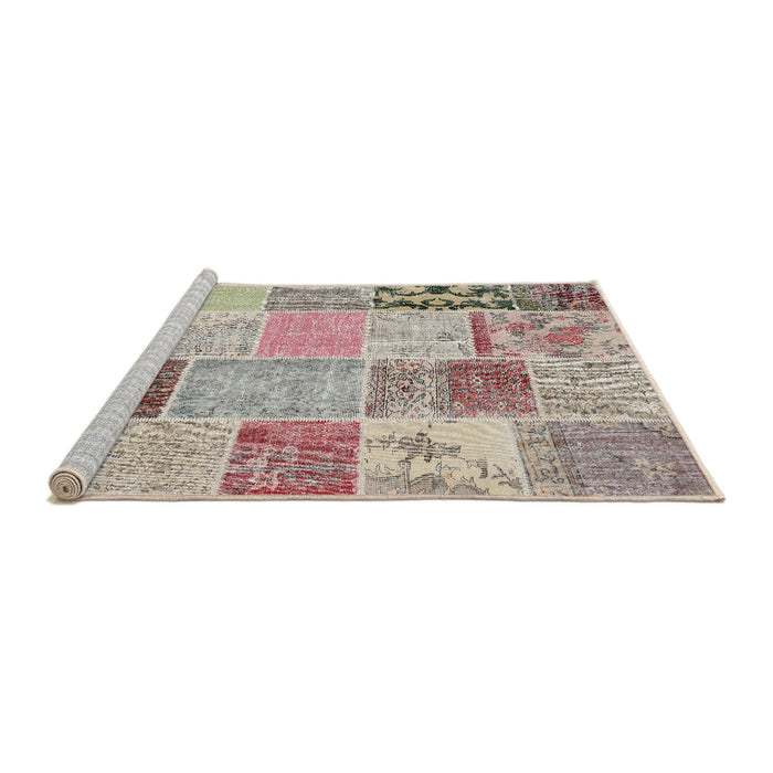 Serging Thickness of Machine Washable Contemporary Dark Almond Brown Rug, wshcon1425