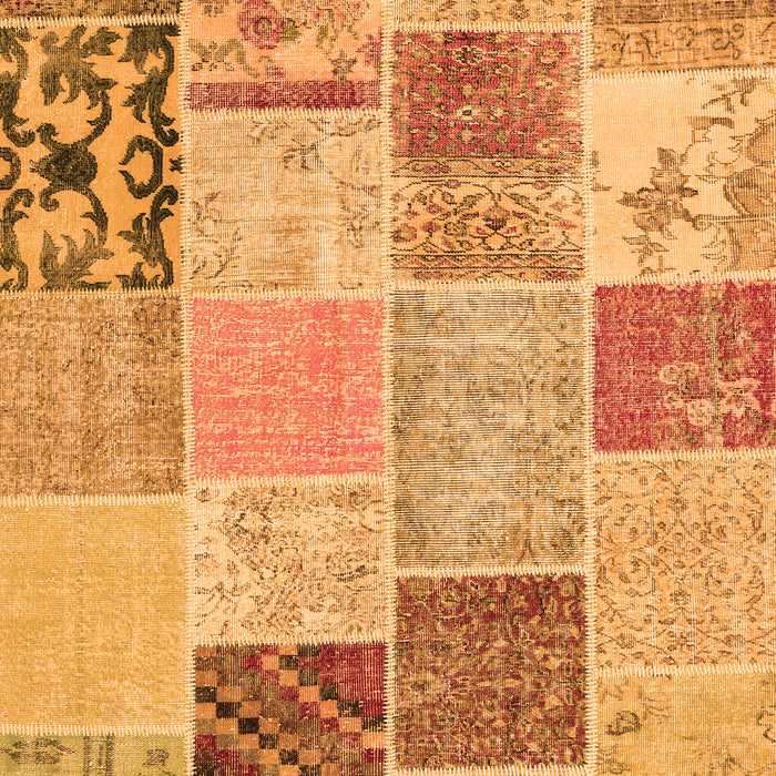 Patchwork Orange Transitional Rug, con1425org