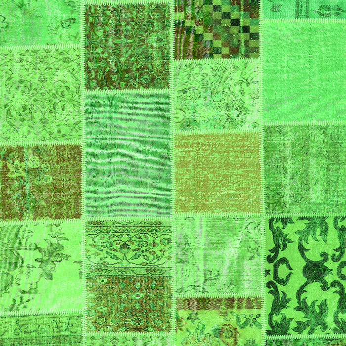 Patchwork Green Transitional Rug, con1425grn