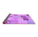 Sideview of Patchwork Purple Transitional Rug, con1425pur