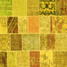 Square Patchwork Yellow Transitional Rug, con1425yw