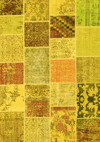 Patchwork Yellow Transitional Rug, con1425yw