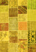 Patchwork Yellow Transitional Rug, con1425yw