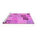 Sideview of Machine Washable Patchwork Pink Transitional Rug, wshcon1425pnk