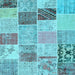 Square Patchwork Light Blue Transitional Rug, con1425lblu