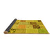 Sideview of Patchwork Yellow Transitional Rug, con1425yw