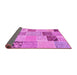 Sideview of Patchwork Pink Transitional Rug, con1425pnk