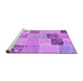 Sideview of Machine Washable Patchwork Purple Transitional Area Rugs, wshcon1425pur