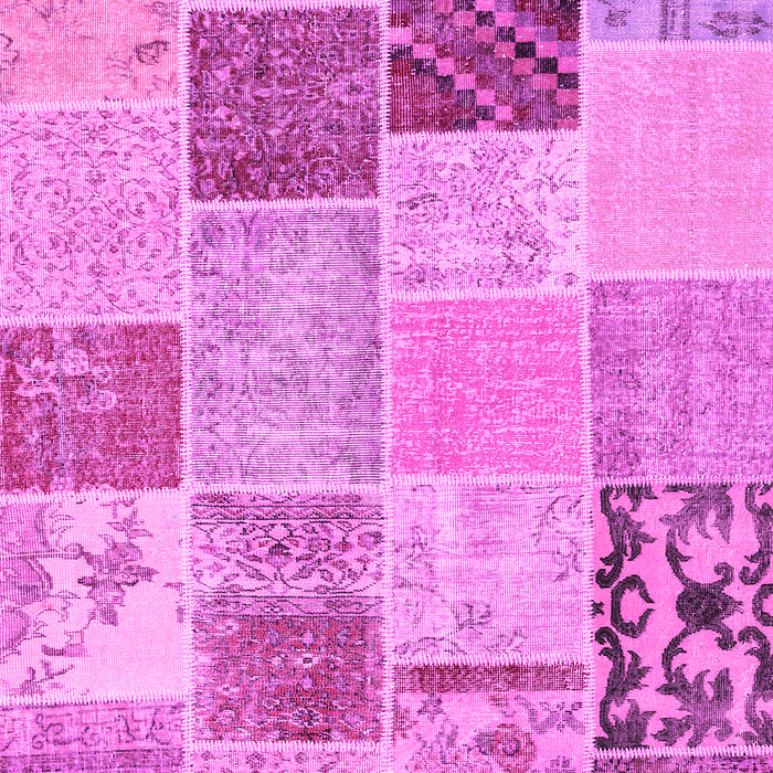 Patchwork Pink Transitional Rug, con1425pnk