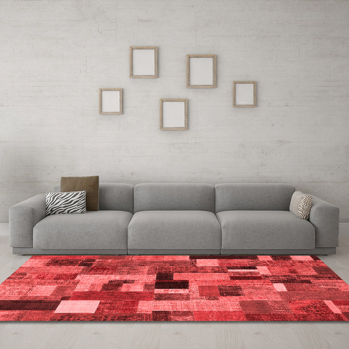 Transitional Red Washable Rugs