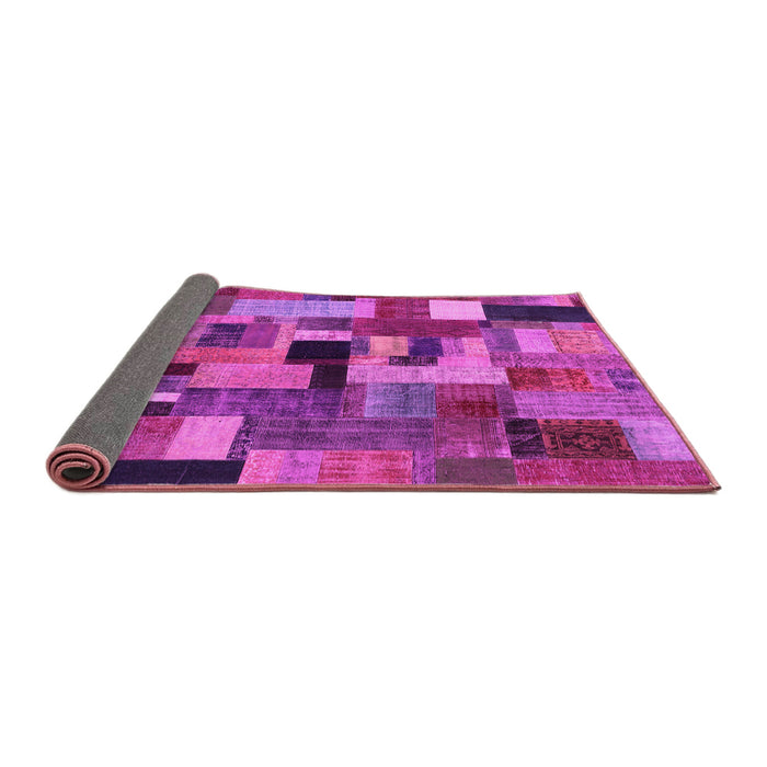 Sideview of Patchwork Pink Transitional Rug, con1426pnk