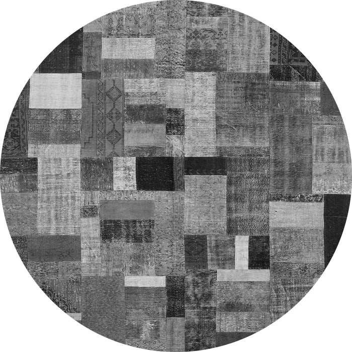 Square Patchwork Gray Transitional Rug, con1426gry