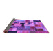 Sideview of Patchwork Purple Transitional Rug, con1426pur