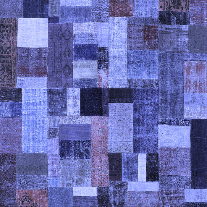 Patchwork Blue Transitional Rug, con1426blu
