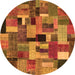 Square Patchwork Orange Transitional Rug, con1426org