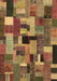 Machine Washable Patchwork Brown Transitional Rug, wshcon1426brn