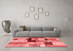 Transitional Red Washable Rugs