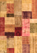 Serging Thickness of Machine Washable Patchwork Orange Transitional Area Rugs, wshcon1427org