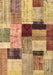 Patchwork Brown Transitional Rug, con1427brn