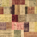 Square Patchwork Brown Transitional Rug, con1427brn