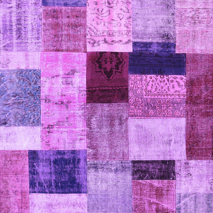 Patchwork Purple Transitional Rug, con1427pur