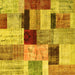 Square Patchwork Yellow Transitional Rug, con1427yw