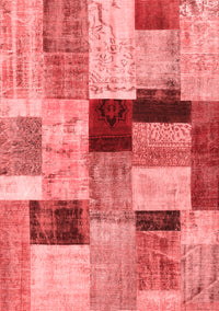 Patchwork Red Transitional Rug, con1427red