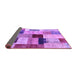 Sideview of Patchwork Purple Transitional Rug, con1427pur