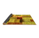 Sideview of Patchwork Yellow Transitional Rug, con1427yw