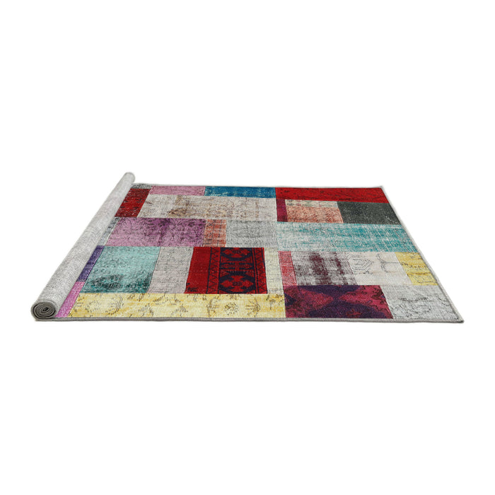 Serging Thickness of Machine Washable Contemporary Chestnut Brown Rug, wshcon1428