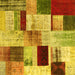 Square Patchwork Yellow Transitional Rug, con1428yw