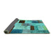 Sideview of Patchwork Turquoise Transitional Rug, con1428turq