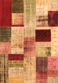 Patchwork Orange Transitional Rug, con1428org