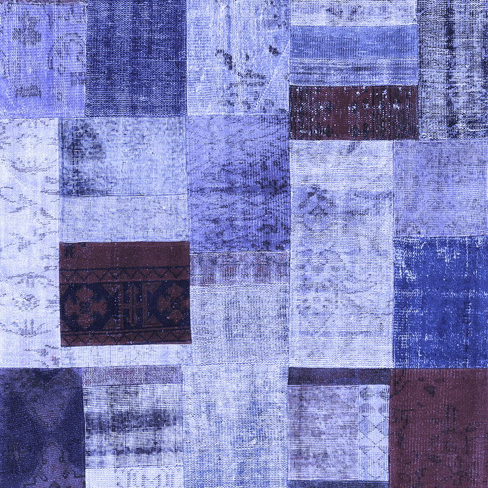 Patchwork Blue Transitional Rug, con1428blu