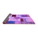 Sideview of Patchwork Purple Transitional Rug, con1428pur